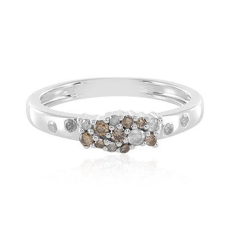 Bague en argent et Diamant champagne I3