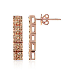 Orecchini in oro con Diamante Rose de France SI1 di Argyle
