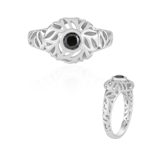 Black Diamond Silver Ring (Ornaments by de Melo)