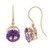 Orecchini in oro con Ametista di Kalomo AAA (PHANTASIA)