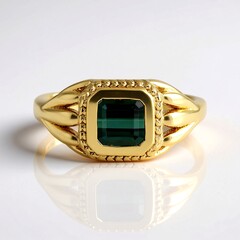 Anello in argento con Tormalina Verde di Benedito (Adela Silber)