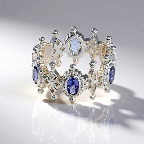 Bague en argent et Tanzanite (Dallas Prince Designs)