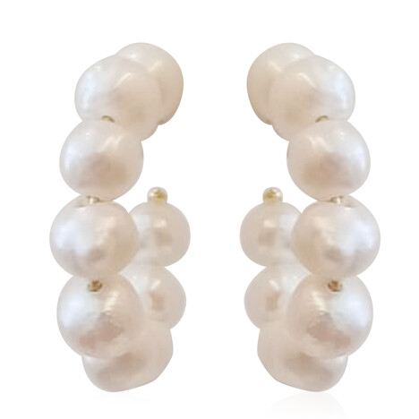 Orecchini in argento con Perla d'Acqua Dolce Bianca (Joias do Paraíso)