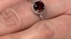 Anillo en plata con Granate de Mozambique