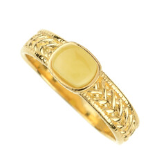 Baltischer Milky-Bernstein-Silberring (dagen)