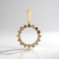 9K I2 Champagne Diamond Gold Pendant (de Melo Gold)