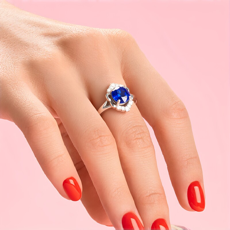 Zilveren ring met een Nepal Kyaniet