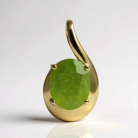 Pendentif en or et Opale verte du Brésil (Tenner Diniz)