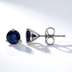 Orecchini in oro con Zaffiro Ceylon Blu