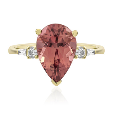 Anello in oro con Tormalina Neon del Congo (AMAYANI)