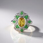 Anello in argento con Berillo Giallo