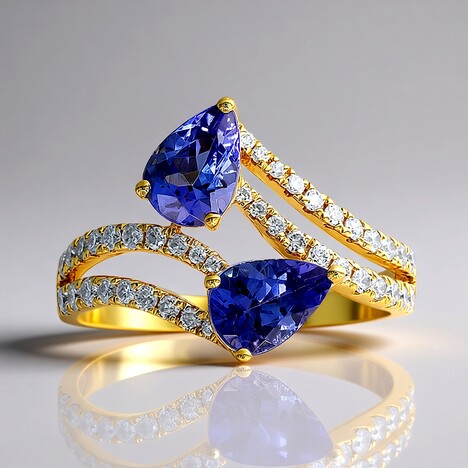 Anello in oro con Tanzanite AAA (CIRARI)
