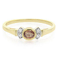 Bague en argent et Saphir Padparadscha