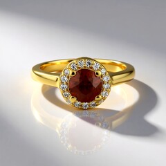 Anello in argento con Zircone Mogano