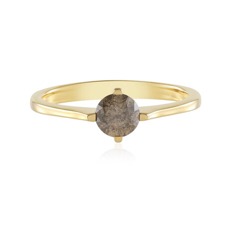 I3 Champagner-Brillant-Silberring