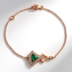 Bracciale in argento con Malachite (Adela Silber)