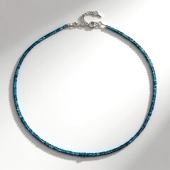 Collana in argento con Topazio Blu Londra