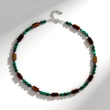 Collar en plata con Malaquita