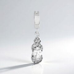 Pendentif en argent et Saphir blanc