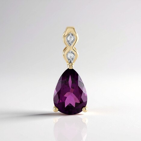 Ciondolo in oro con Granato Magenta