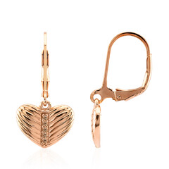 Orecchini in argento con Diamante Rose de France SI1 di Argyle