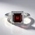 Anello in argento con Granato Mozambico