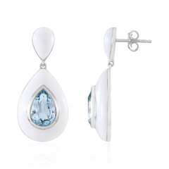 Orecchini in argento con Topazio Blu Cielo (Adela Silber)