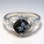 Anello in argento con Ossidiana Fiocco di Neve