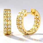 14K SI2 Fancy Diamond Gold Earrings (CIRARI)