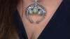 Pendentif en argent et Turquoise verte (Desert Chic)