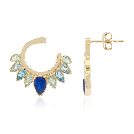 Blue Quartz Silver Earrings