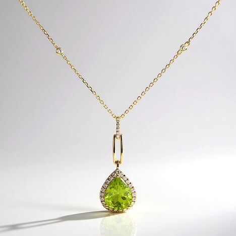 Collana in oro con Peridoto Dashihe  (CIRARI)