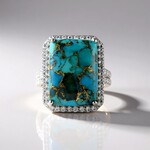 Anello in argento con Turchese Ramato Blu (Faszination Türkis)