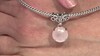 Colgante en plata con Cuarzo rosa (MONOSONO COLLECTION)