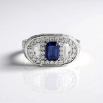 Anello in argento con Cianite del Nepal (Dallas Prince Designs)