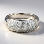 Anello in argento con Zaffiro Bianco
