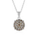 Collier en argent et Diamant chocolat I2