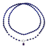 Collana in argento con Ametista Zambiana (Riya)