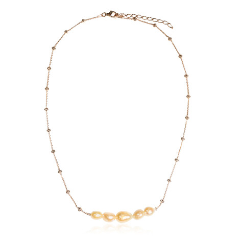 Collar en plata con Perla naranja Freshwater (TPC)