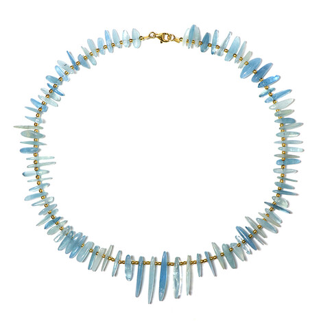 Edelstein-Silberhalskette