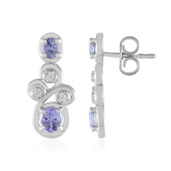 Boucles d'oreilles en argent et Tanzanite