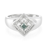 Bague en argent et Diamant fantaisie