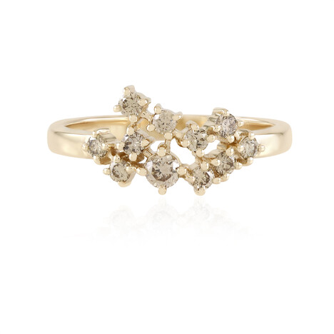 Anello in oro con Diamante Cioccolato I2 (SUHANA)