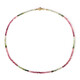 Collar en plata con Turmalina rosa de Nigeria
