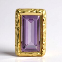 Ciondolo in argento con Ametista Rose de France (MONOSONO COLLECTION)