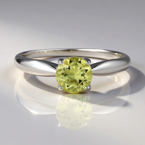 Anello in argento con Quarzo Ouro Verde