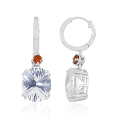 Pendientes en plata con Cuarzo azul lunar