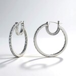 Orecchini in argento con Topazio Bianco (Adela Silber)