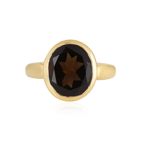 Rauchquarz-Silberring