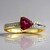 Anello in oro con Rubellite Nigeriana (Mark Kaufman)